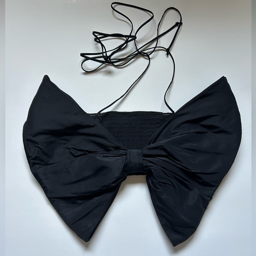 NWOT Viral Zara Black Bow Top Size S - Picture 8 of 8